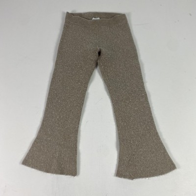 Nanushka Sweatpants Womens Medium Beige Ribbed Knit Flare Leg Pull On Lounge