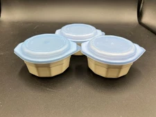 3 Vtg Anchor Hocking Ramekin Bowls Freeze Heat & Serve 8 Oz 1 C #579