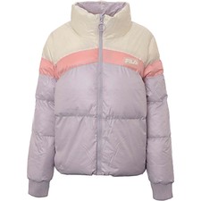 Fila Women's Lilac & Pink Colour Block Puffer Jacket (x-small) Rrp£90