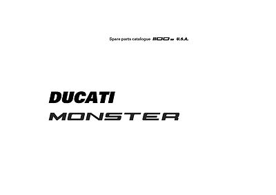 Ducati Parts Manual Book Chassis & Engine 2009 MONSTER 1100 S U.S.A.