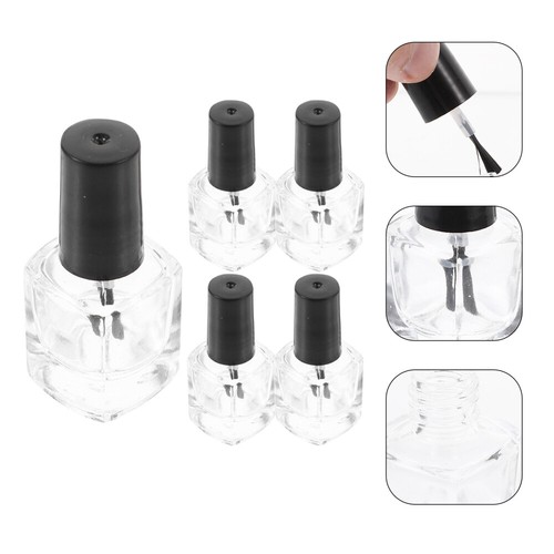 Lot de 5 vernis à ongles vide avec brosse collection distribution voyage