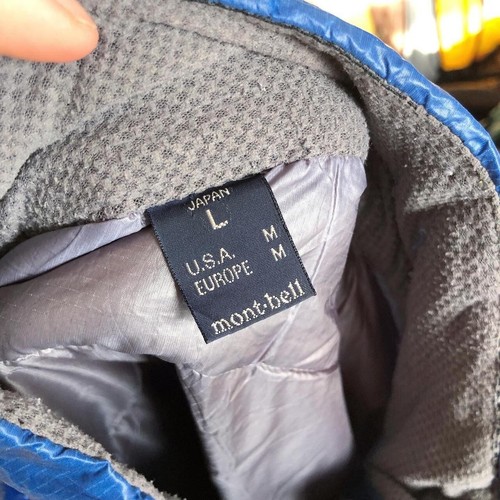 Montbell giacca puffer piumino chiaro blu Medium - Foto 7 di 7