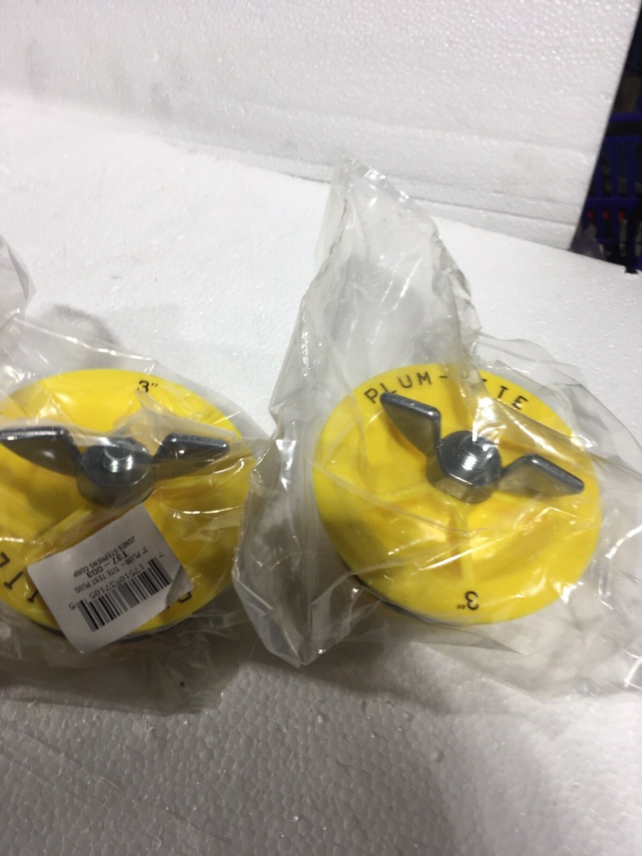 Set Of 2 -Jones Stephens Corp. 3" Dia Plum-Tite Test Plug Fitting End. Un-Opened - Foto 8