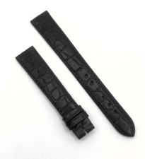 Genuine Tissot 14mm x 12mm Black Alligator Leather Band Strap
