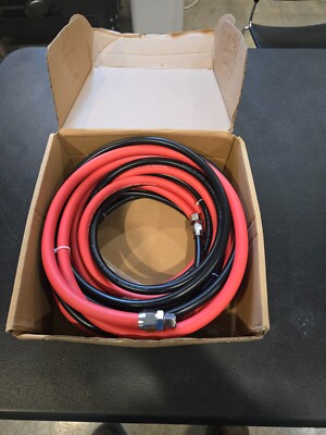 25 Foot Air and Fluid Hose Assembly Set for Spray Guns, Paint Pressure Pot Tanks