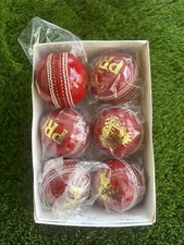 Leder Cricket Ball Schl&auml;ger Hartb&auml;lle Handarbeit 40 &uuml;ber Match Top Qualit&auml;t 6er Box