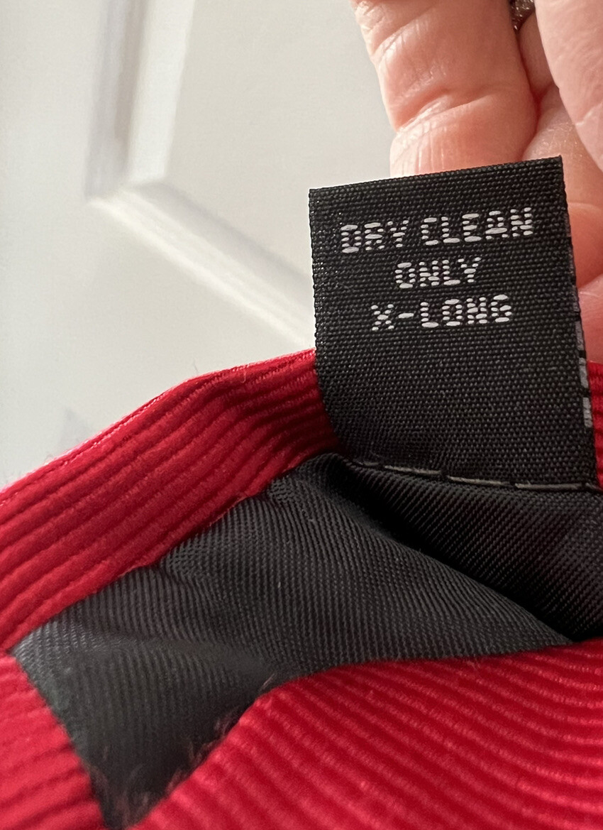 Joseph & Feiss Gold Solid Red Polyester Neck Tie - image 6