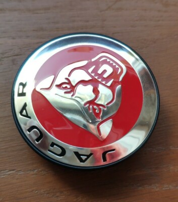 JAGUAR RED GROWLER CENTER WHEEL CAP. 1X. Genuine. New. | eBay