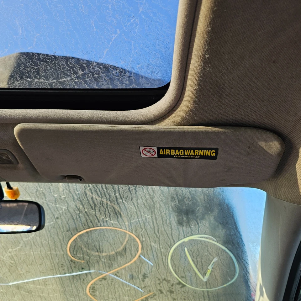 2002-2004 Acura RSX viseira solar cinza passageiro hatchback vinil fabricante de equipamento original fábrica - Imagem 3 de 4