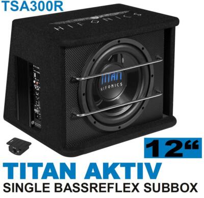 Hifonics TSA300R 30 Cm (12'') Active Bass Reflex Subwoofer 600 Watt Bass