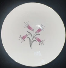 HOMER LAUGHLIN 'BIG PAY-OFF' 5.15” FRUIT BOWL BESS MYERSON, Pink & Gray Floral