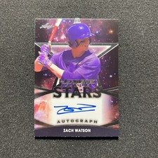 2019 Leaf Ultimate ZACH WATSON #FS-ZW1 Future Stars ROOKIE AUTO - BASEBALL CARD