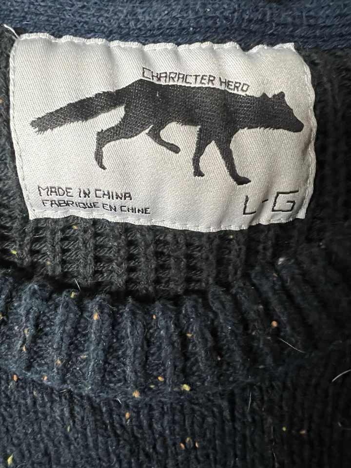 Suéter Urban Outfitters Personaje Héroe Pingüino Tejido Gris Mezcla Algodón Talla L Foto 4 de 4