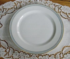 Vintage Syracuse China O.P.CO.  Light Blue Gold 8" Plate ~