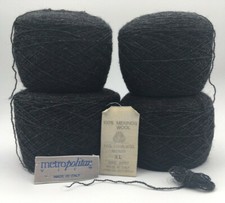 Recycled Yarn 100 Merino Wool Very Dark Gray Color 9,6oz 272g 3778 yds Lace