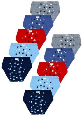 10 Jungen Slips Unterhosen Baumwolle Unterwäsche Unterhosen Boys Kinder Panty - Bild 1 von 3