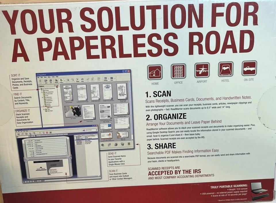 Visioneer Road Warrior Mobile Scanner - Image 2 of 3