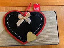 CŒUR SUSPENDU TABLEAU NOIR MESSAGE PLAQUE AMUSANTE CUISINE CADEAU MAISON NOTE
