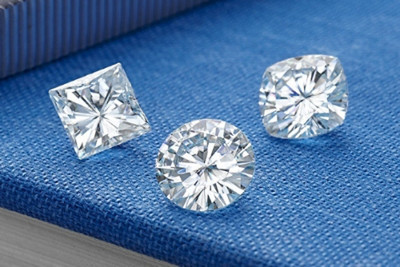 Charles and Colvard Forever One DEF  Moissanite 7.5mm Cushion With Certificate