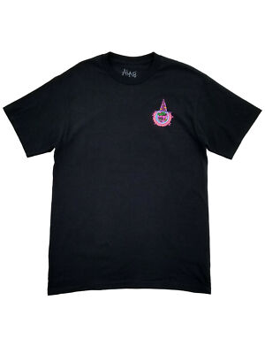 Mens Black Psychedelic Wizard Crystal Ball Magic Money Short Sleeve T-Shirt