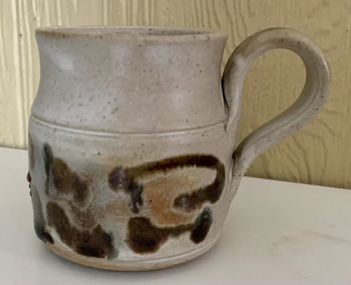 Hand Thrown Stoneware Ceramic 8 oz. Mug Pottery Cup Artisan Signed