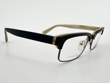 NOS Eddie Bauer Eyeglasses FRAMES Matte Black 50 18-140 Bone Tan J313