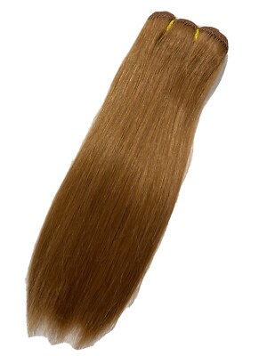 Echthaar Extensions Weft #27 Erdbeerblond 100g 100  breit 10 