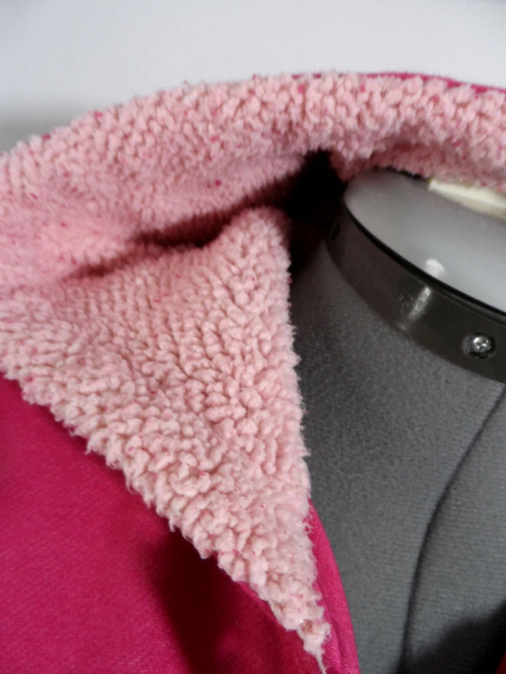 HYDRAULIC Fleeced Babydoll Jacket M Jr. Pink Big buttons Hoodie sweatshirt coat - Image 4 of 4