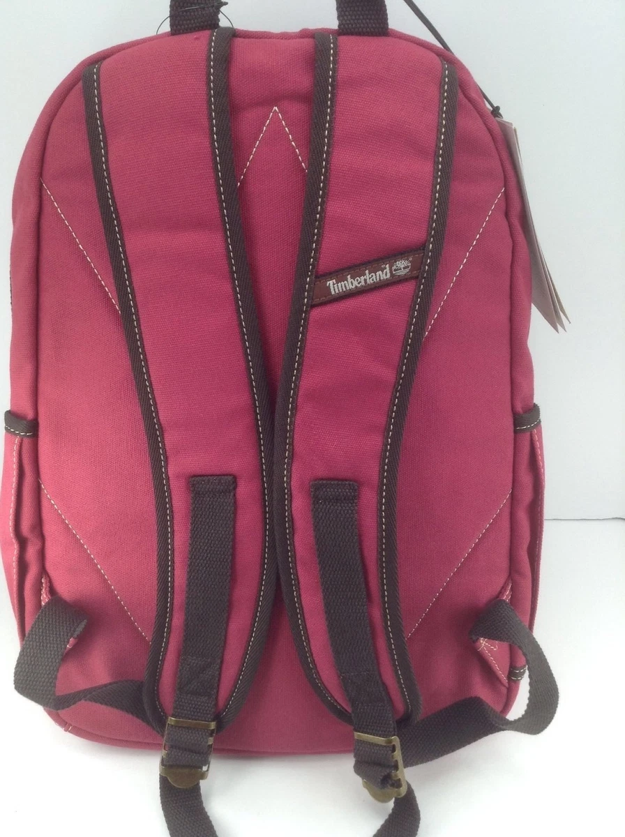 TIMBERLAND Backpack Pink AMHERST Canvas w Leather Backpack 220