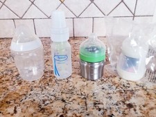 Lot of 4 USED Tommee Tippee Dr Brown's MAM baby bottles Kid Kanteen With Nipples