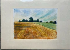 Franz Ehmke *1928-2018 GDR Painter °Roggenfeld in Lübars in the Afternoon