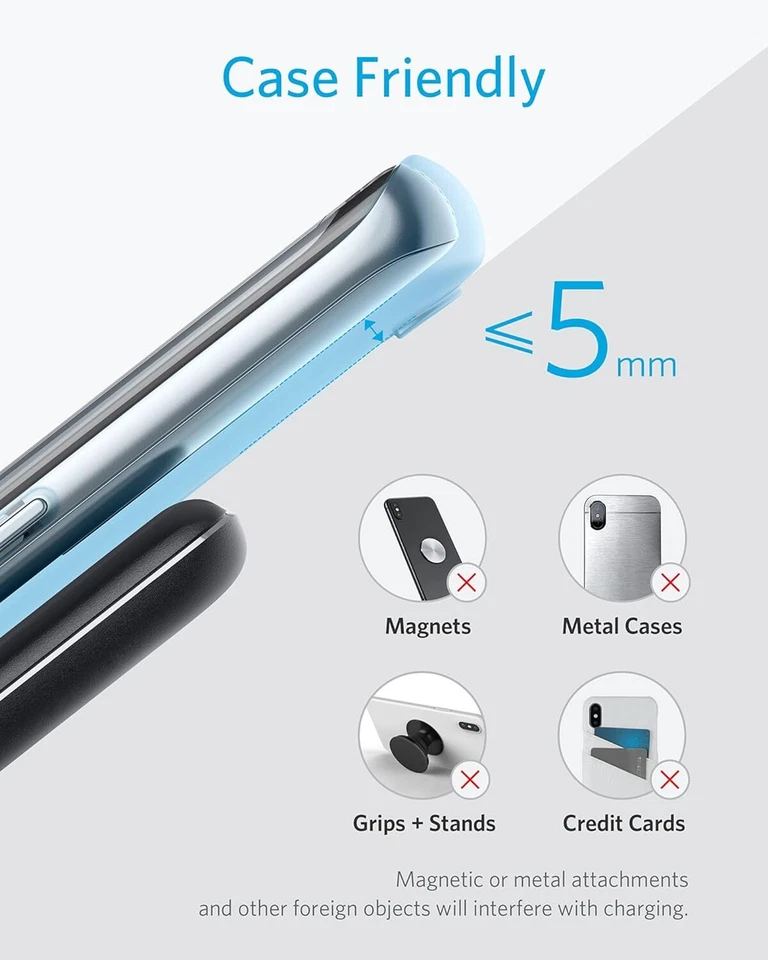 Anker 313 Wireless Charger (Stand), Qi-Certified 10W Fast-Charging - Image 2 of 4