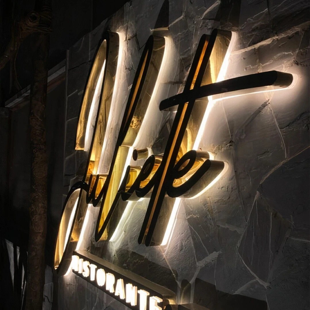 Signage with backlight deals