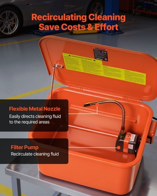 #ad 5 Gallon Parts Washer w Electric Pump Portable Steel Solvent Cleaner 0.4 GP $105.99