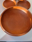 Vintage Hellerware Salad Bowl Set Danish Modern Style Wood Chrome MCM Boho — photo 6