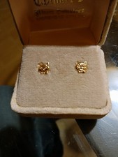 14kt Cat Earrings