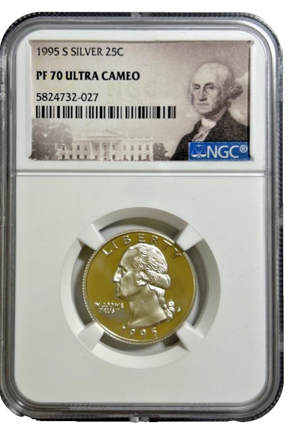 Silver PR 70 Graded 1995 Washington Quarters (1932-1998) for sale