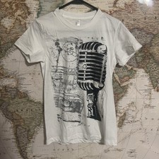 Retro Mic Women’s Medium T-Shirt -American Apparel – Made in USA – 100% Cotton