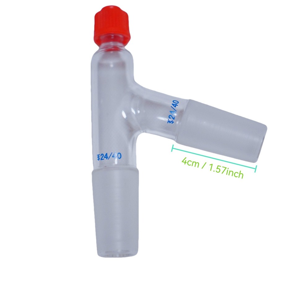 Laboratory glass 75° 3-way adapter connecting adapter distillation head ...