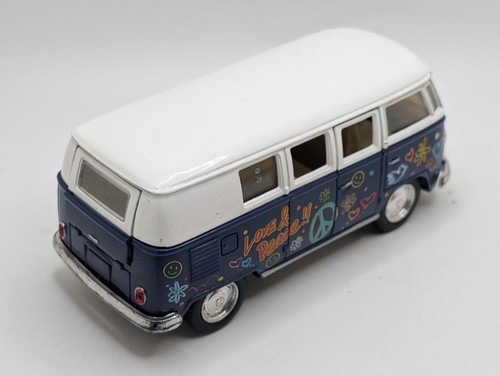 3 Kinsmart Volkswagen Pullback & Go Vehicles 2 Beetles and 1 Classic Bus - Picture 5 of 18