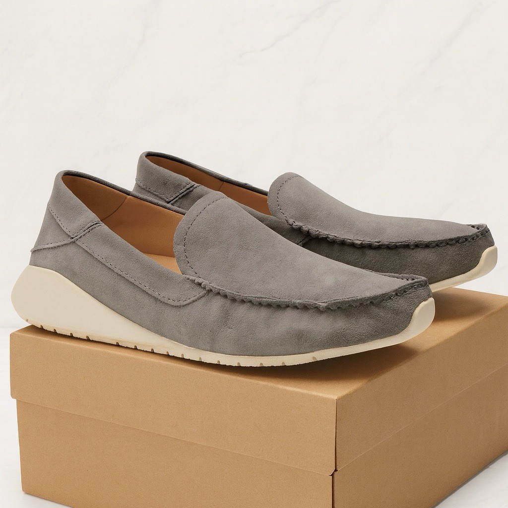 Men\'s‎ Olukai KA\'A Loafer Slip-on Shoes Cooler Gray Suede NEW size 9 MEN main image 3