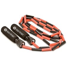 BodySport ZZR184 Beaded Jump Rope - Expand Your Workout Routine - Red, Black