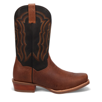 Dan Post Boots Creed Embroidered Square Toe Pull On Cowboy  Mens Brown Casual Bo