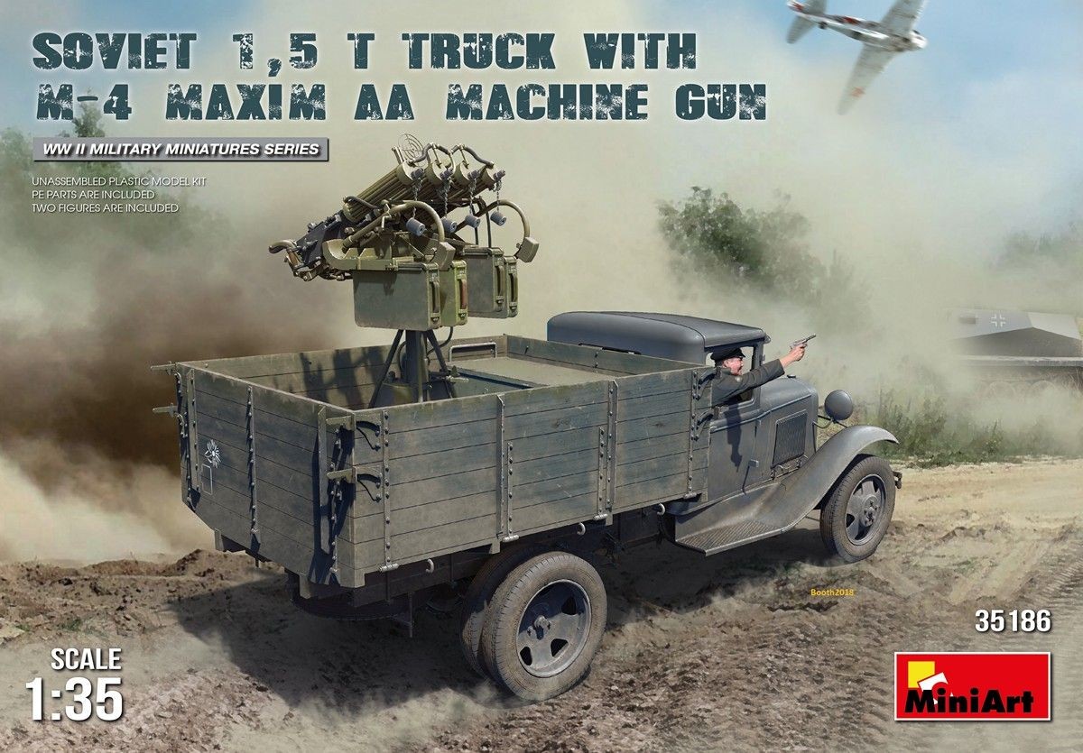 Miniart 35186 - 1:35 Soviet 1.5T Truck W/M-4 Maxim AA Machine Gun