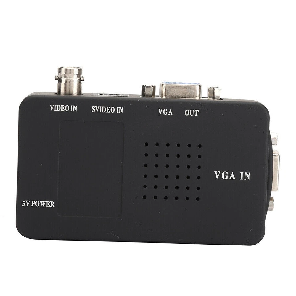 BNC S Video zu VGA HD Konverter Adapter für Computer PC Monitor UK EU Stecker - Bild 4 von 4