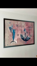 UNIKAT Wassily Kandinsky Mit und Gegen Bild Poster Kunstdruck handgemalter Rahme