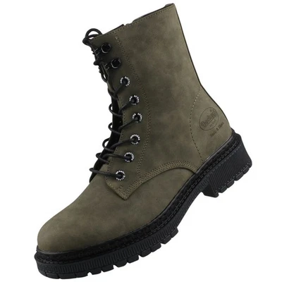 Dockers by Gerli Damen Stiefelette Schnür-Stiefel Grün Khaki 57BI201-630851