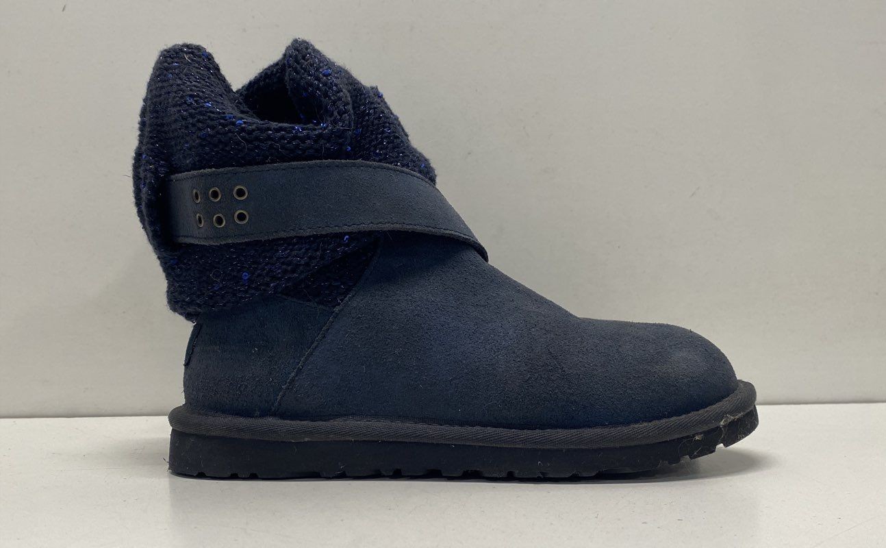 UGG Australia Navy Blue Solid Ankle Boot Women 5 - image 3