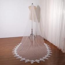 Unique Design Lace Wedding Veil Modern Bridal Veil Rococo Wedding Veil