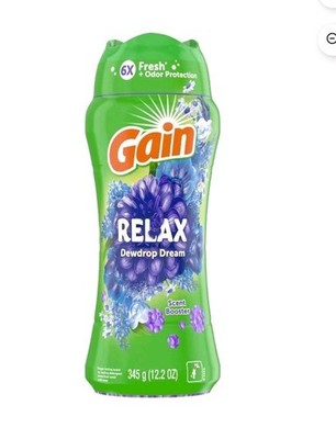 Gain In-Wash Laundry Scent Booster Beads, Relax, Dewdrop Dream, 12.2 oz